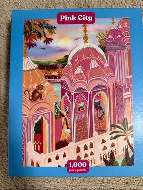 Puzzledly 1000 Piece Puzzle Pink City
